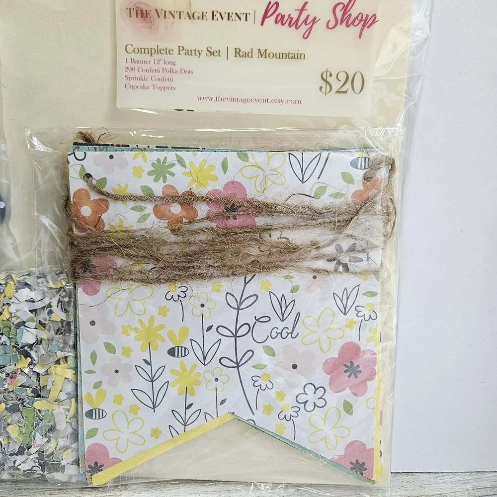 Pastel Confetti Party Decorations Set with Metallic Accents